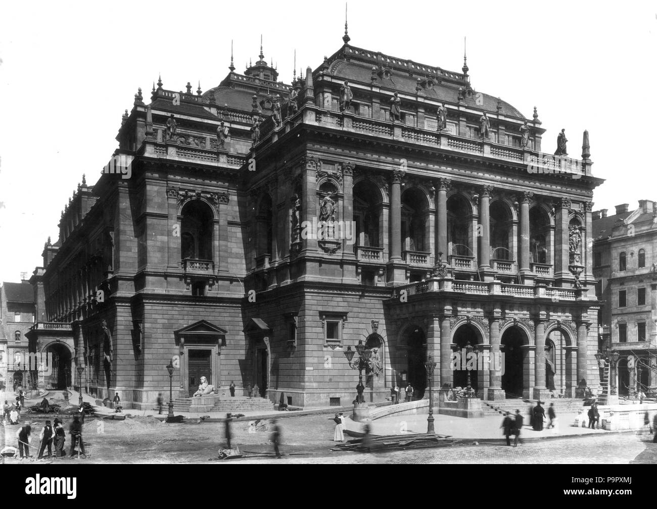 130 Andrássy út, a Magyar Állami Operaház épülete (Ybl Miklós, 1884.). A felvétel 1890 körül készült. Fortepan 57562 Stock Photo