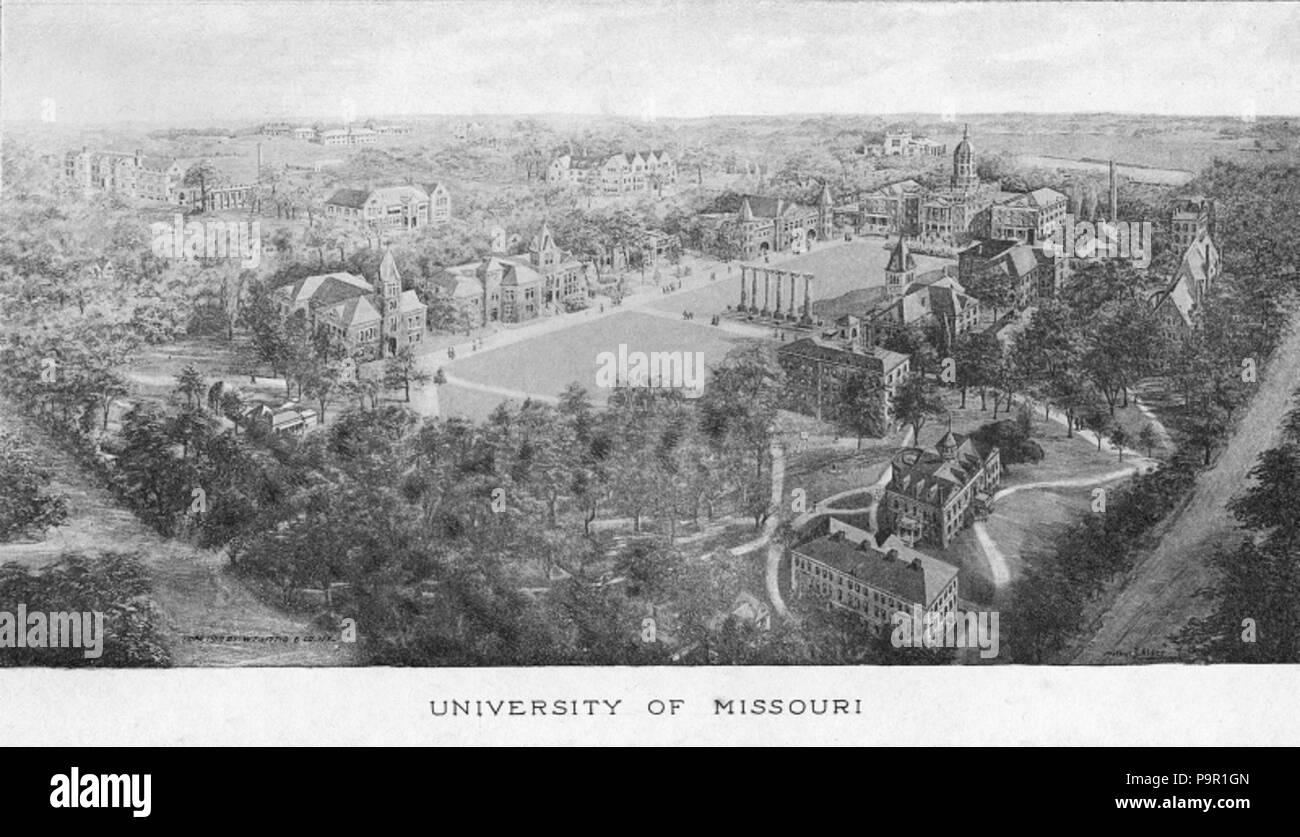 152 Aritst depiction of David R. Francis Quadrangle around 1910 Stock ...