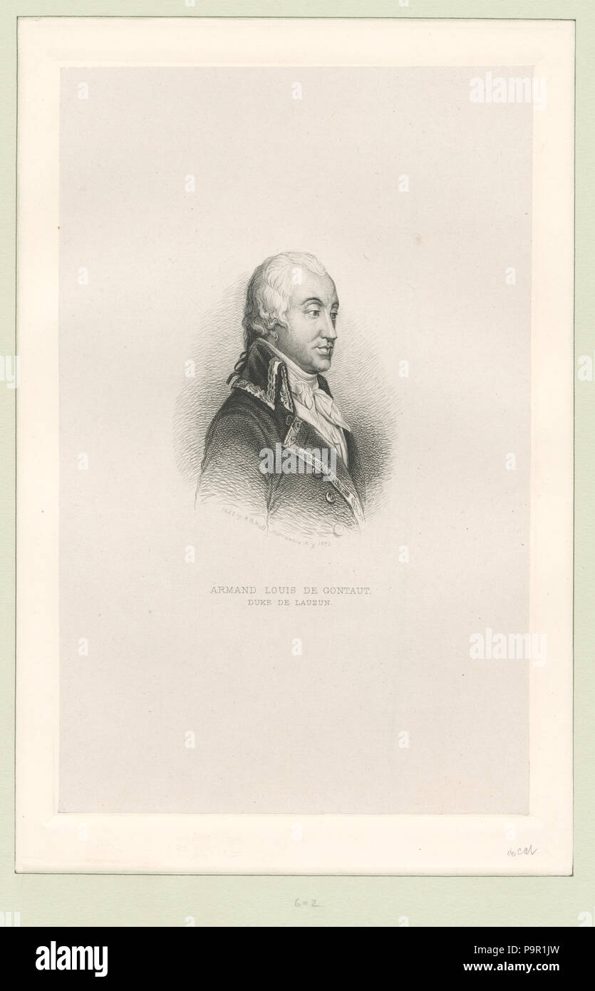 152 Armand Louis de Gontaut, Duke de Lauzun (NYPL b12349146-424054) Stock Photo