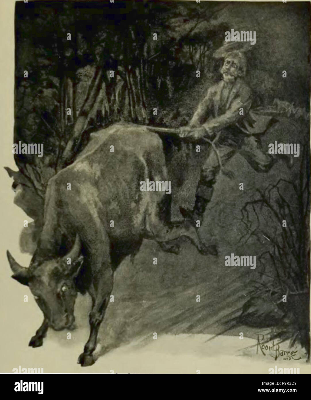 191 Beaugrand - La chasse-galerie, 1900 (illustration p 85) Stock Photo