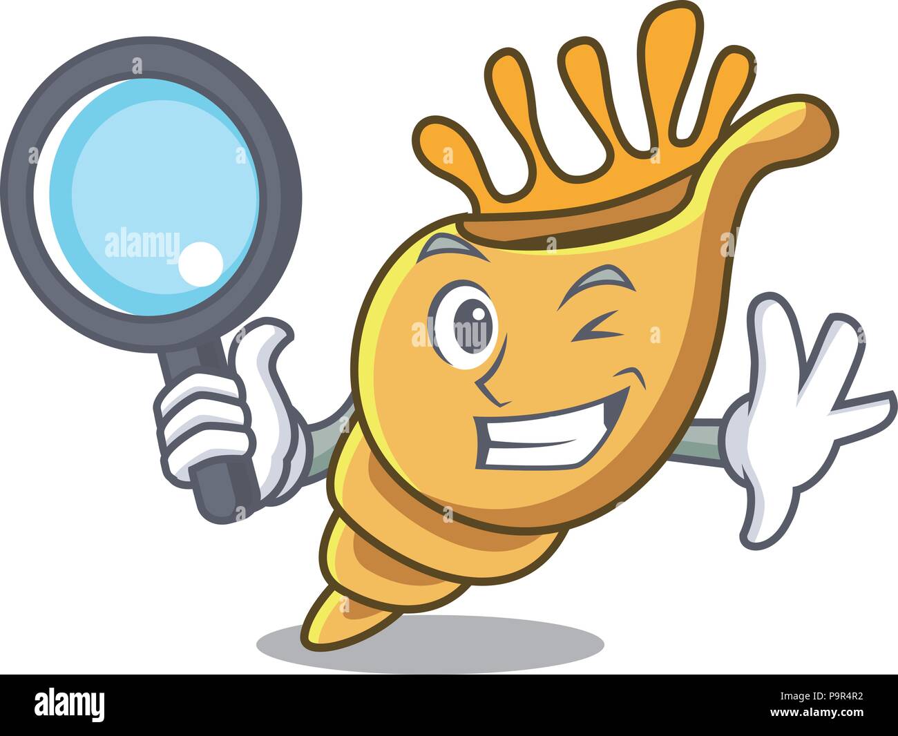 Detective exotic shell character cartoon Stock Vector Image & Art - Alamy