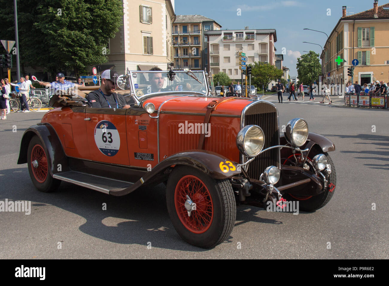 Brescia, Italy - May 19 2018: CHRYSLER 75 1929 is an old racing car in ...