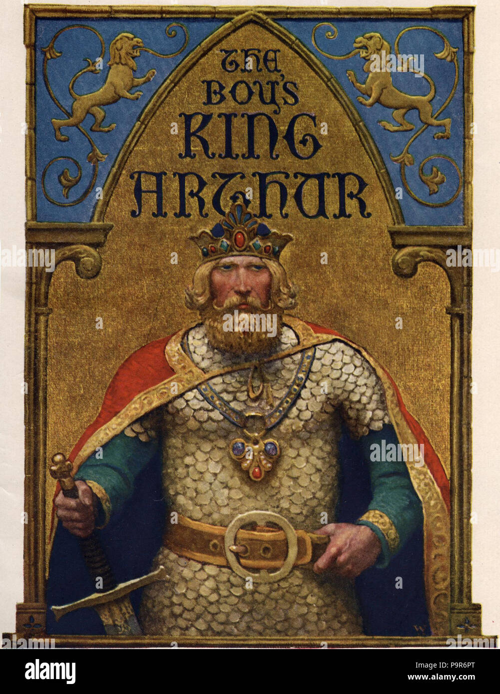 230 Boys King Arthur N. C. Wyeth title page Stock Photo Alamy