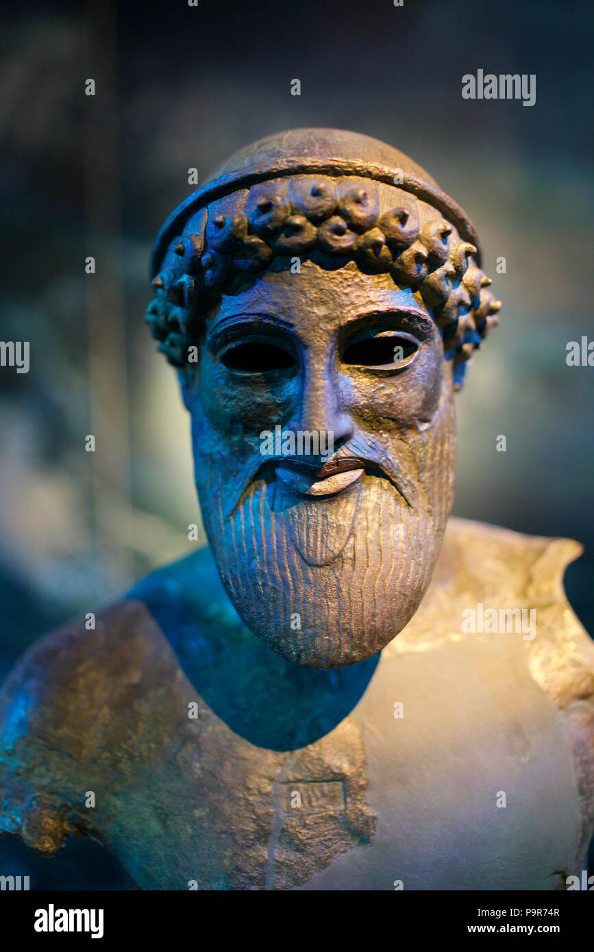 Bronze bust of Poseidon, National Archaeological Museum, Athens, Greece