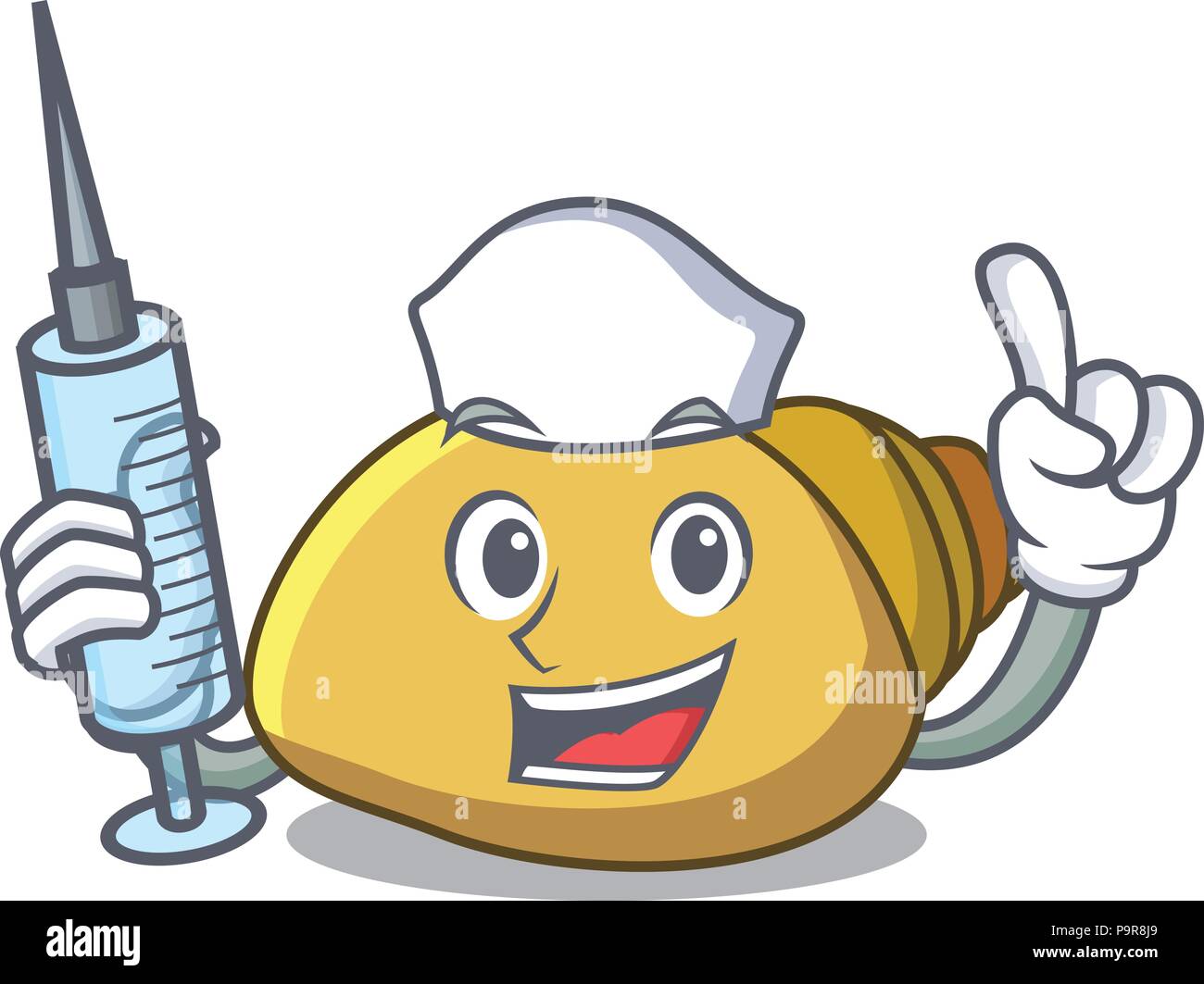 Nurse mollusk shell character cartoon Stock Vector Image & Art - Alamy
