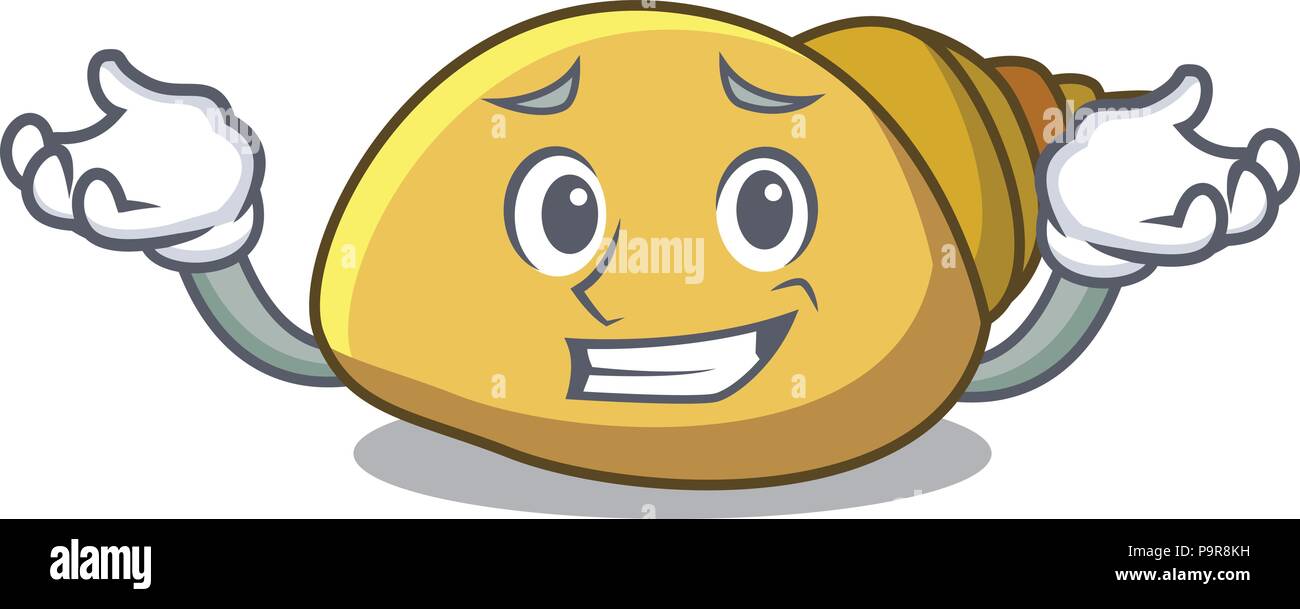 Grinning mollusk shell character cartoon Stock Vector Image & Art - Alamy