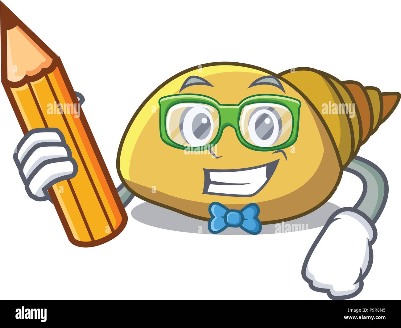 Student mollusk shell character cartoon Stock Vector Image & Art - Alamy