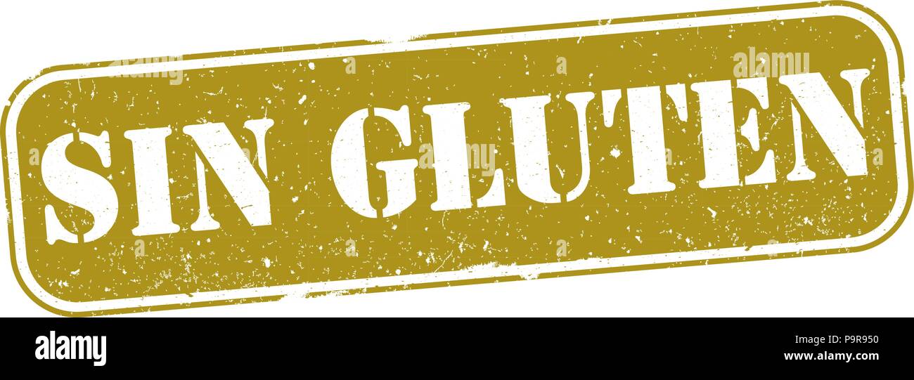 rubber stamp with spanish words SIN GLUTEN Stock Vector Image & Art Alamy