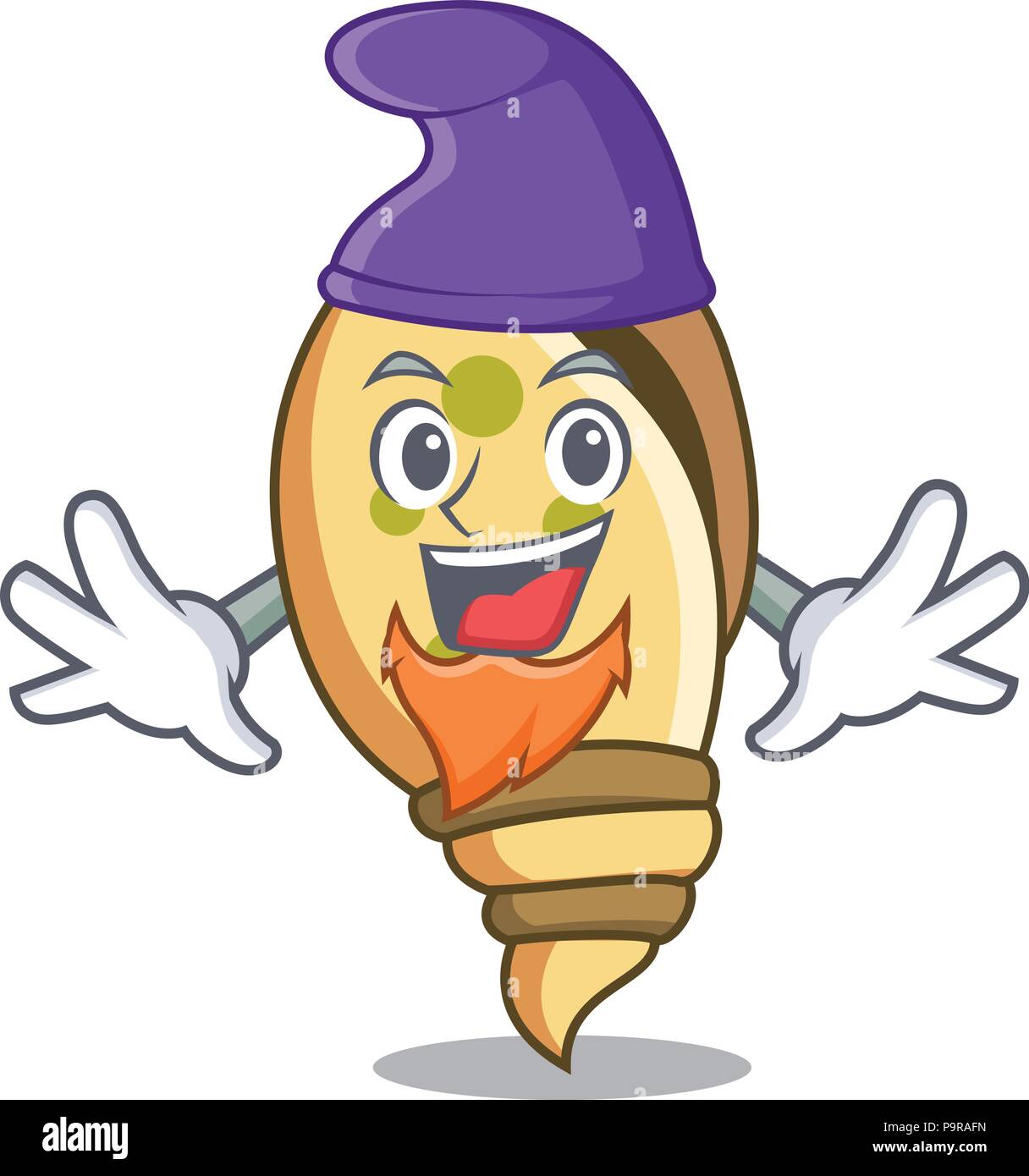 Elf sea shell character cartoon vector illustration Stock Vector Image ...