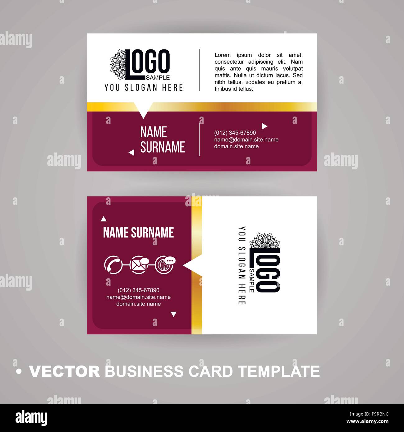 vecrot business card template modern abstract luxury style for