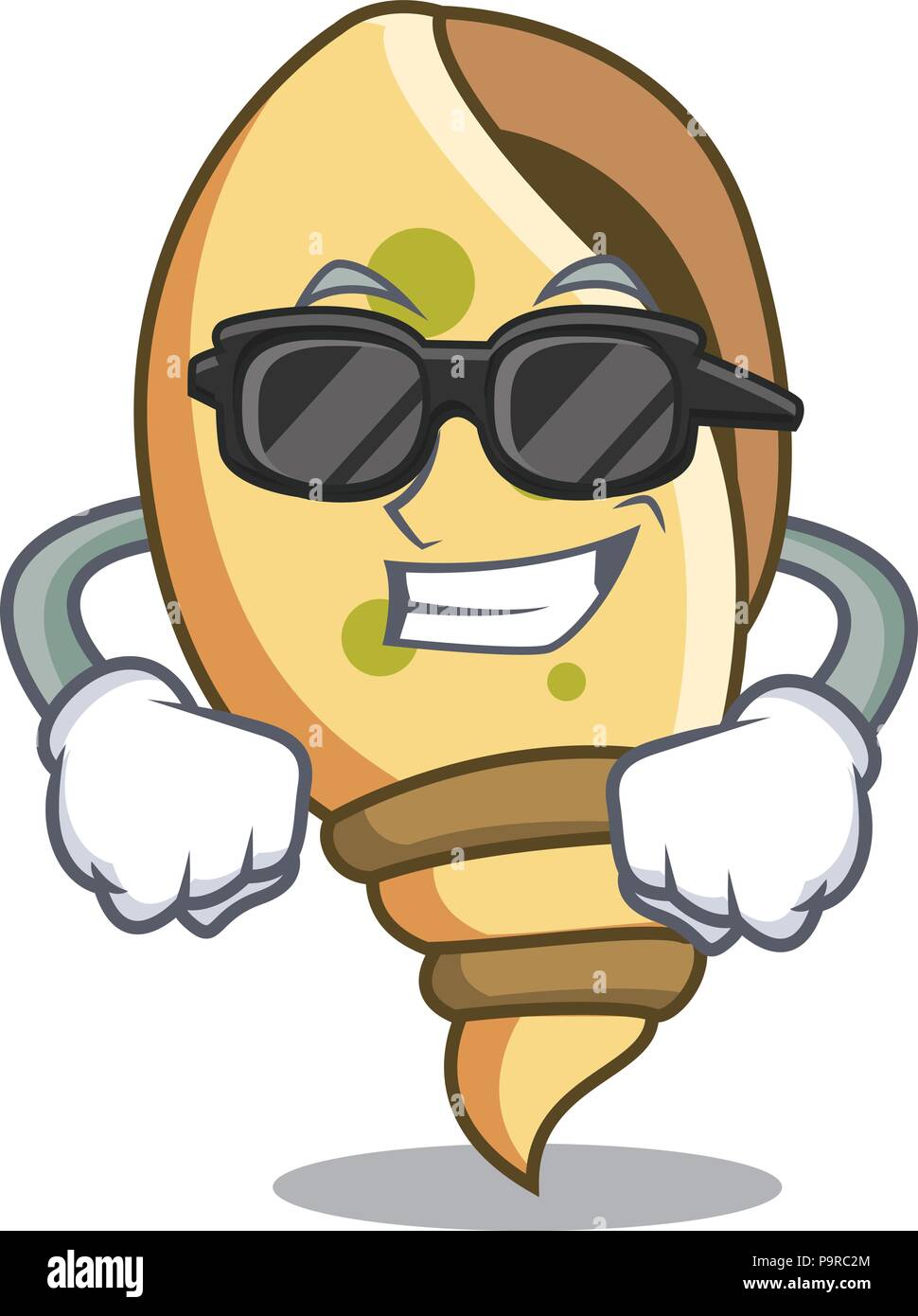 Super cool sea shell character cartoon vector illustration Stock Vector ...