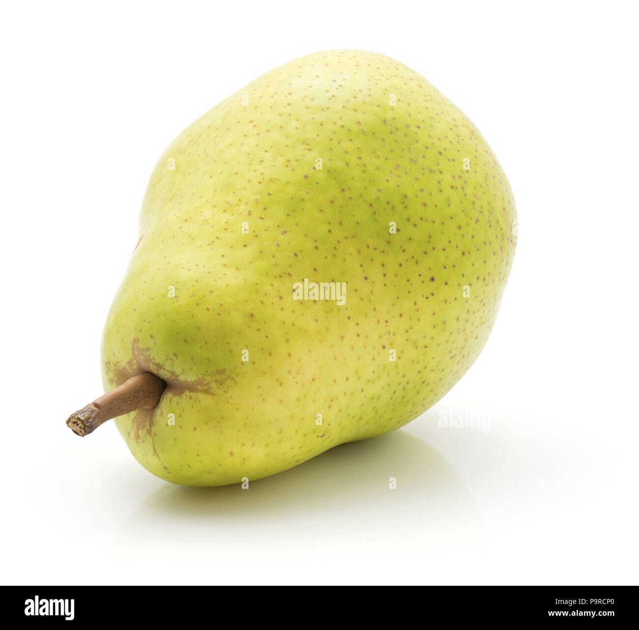 Green pear isolated on white background Stock Photo - Alamy