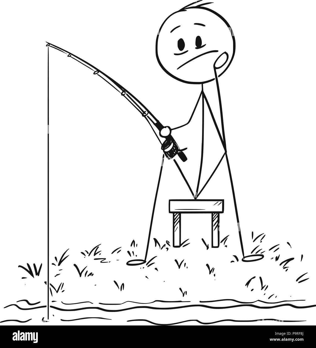 Shore fishing Black and White Stock Photos & Images - Alamy