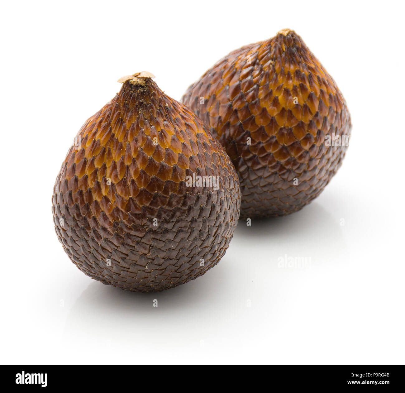 Two snake fruit isolated on white background Stock Photo Alamy