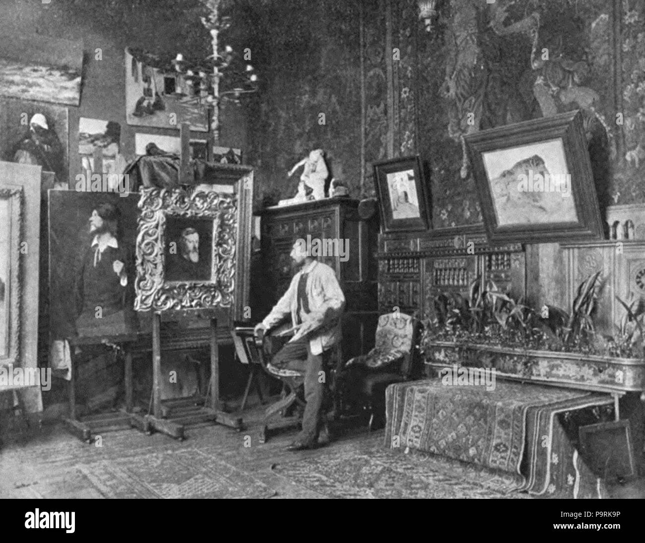 219 Boutet de Monvel in his Studio Stock Photo Alamy