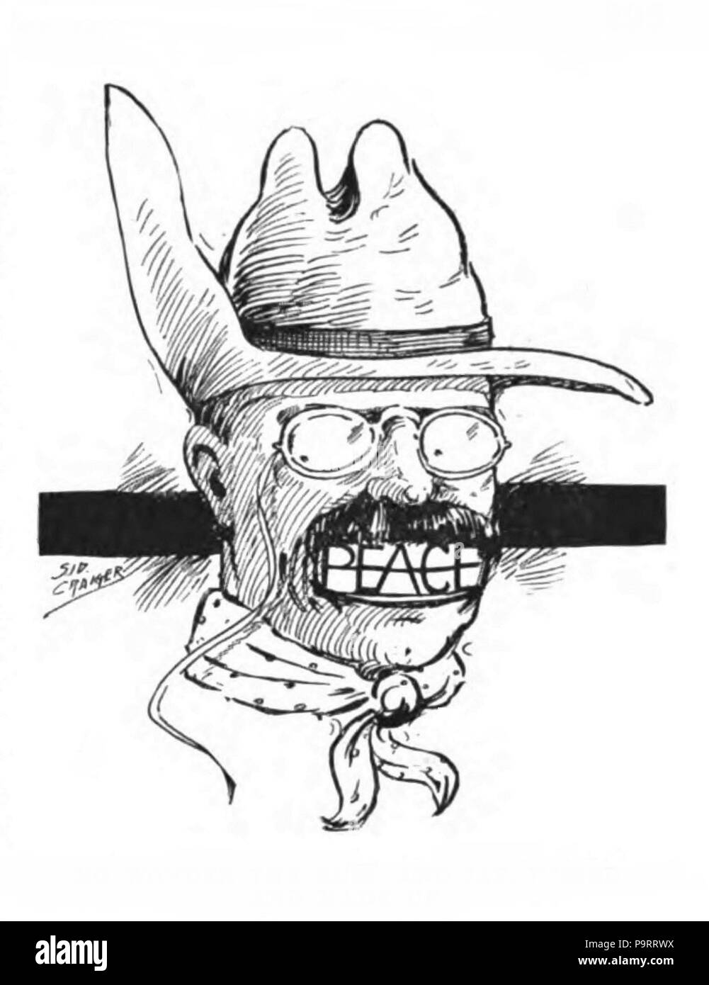 280 Caricature of Theodore Roosevelt Jr Stock Photo