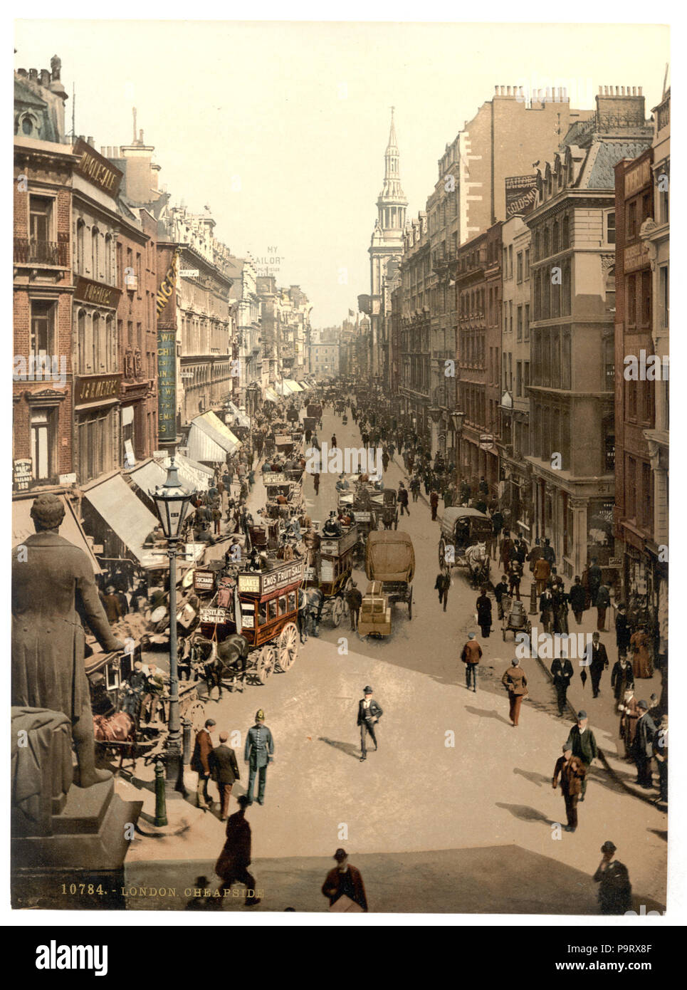 . Cheapside, London, England. Forms part of: Views of the British Isles, in the Photochrom print collection.; Print no. '10784'.; Title from the Detroit Publishing Co., Catalogue J-foreign section, Detroit, Mich. : Detroit Publishing Company, 1905.; More information about the Photochrom Print Collection is available at http://hdl.loc.gov/loc.pnp/pp.pgz. between 1890 and 1900 302 Cheapside, London, England-LCCN2002696937 Stock Photo