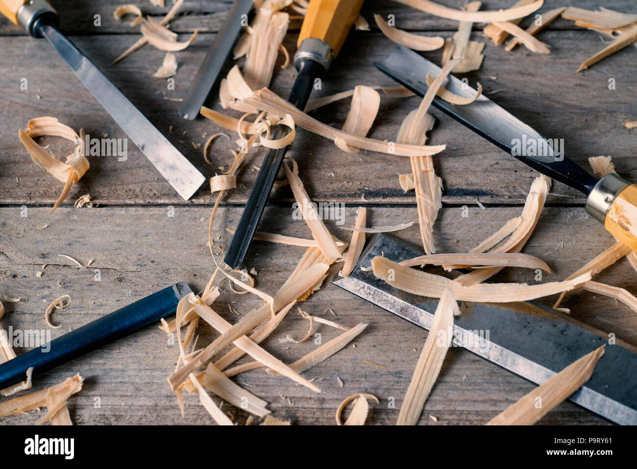 chips, gouges and chisels Stock Photo - Alamy
