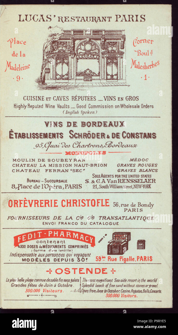 533 Diner Held By Cie Cie Transatlantique At Paquebot