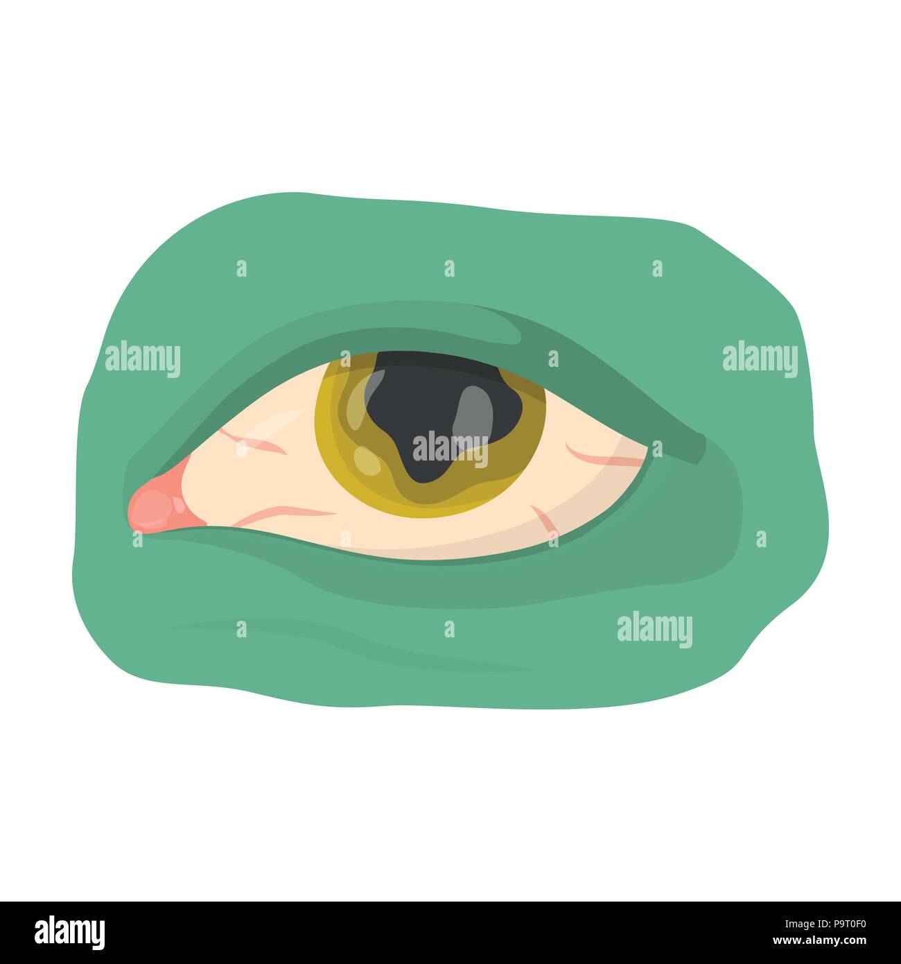 Eye single icon in cartoon style.Eye, vector symbol stock illustration . Stock Vector