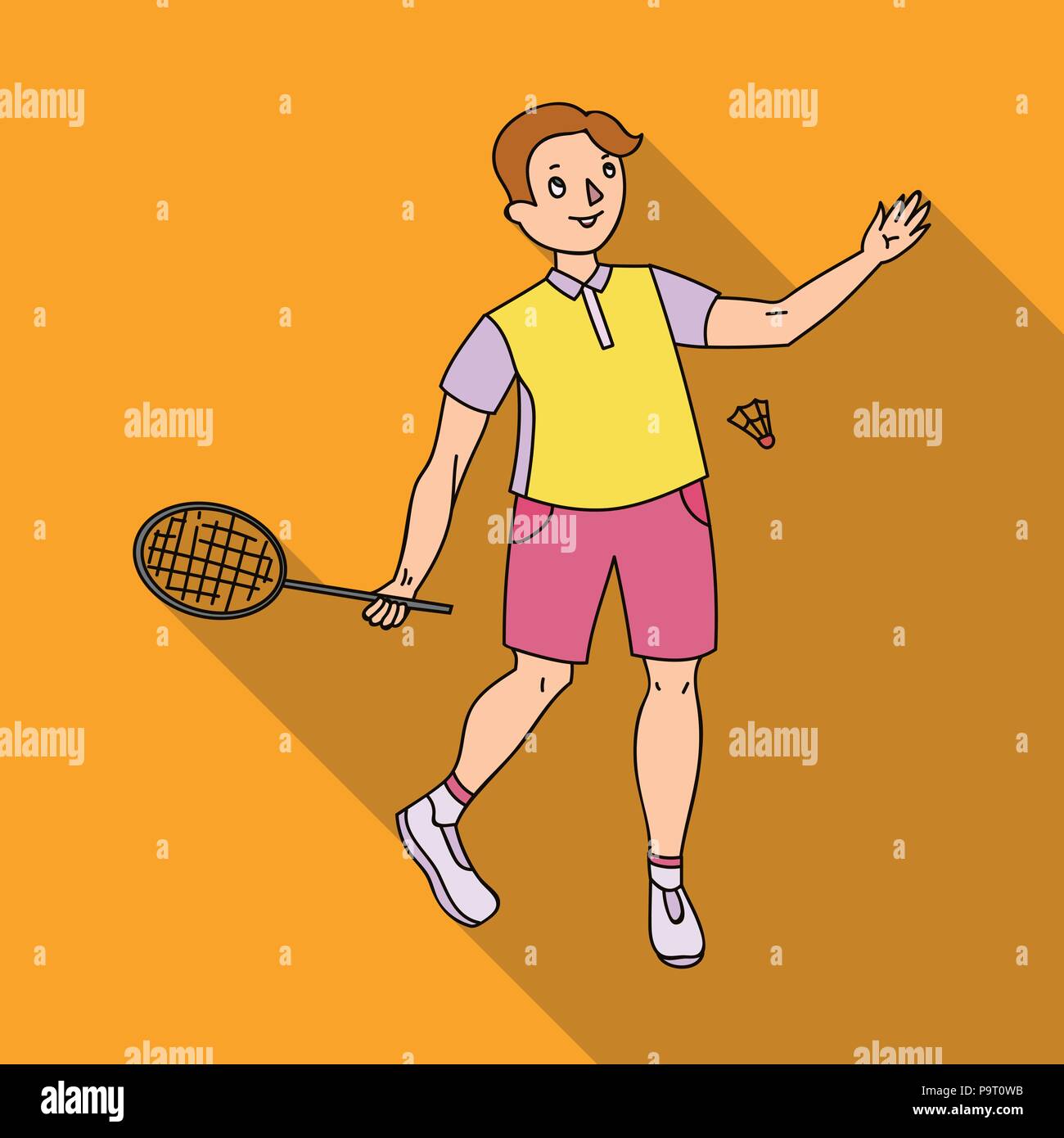 Young People Involved In Badminton The Game Of Badminton With A Partner Olympic Sports Single Icon In Flat Style Vector Symbol Stock Webillustration Stock Vector Image Art Alamy
