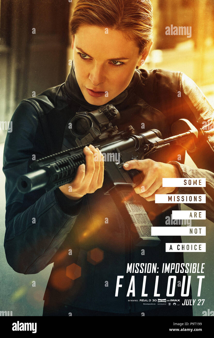 RELEASE DATE: July 27, 2018 TITLE: Mission: Impossible - Fallout STUDIO: Paramount Pictures DIRECTOR: Christopher McQuarrie PLOT: Ethan Hunt and his IMF team, along with some familiar allies, race against time after a mission gone wrong. STARRING: Poster art REBECCA FERGUSON as Ilsa Faust. (Credit Image: © Paramount Pictures/Entertainment Pictures) Stock Photo