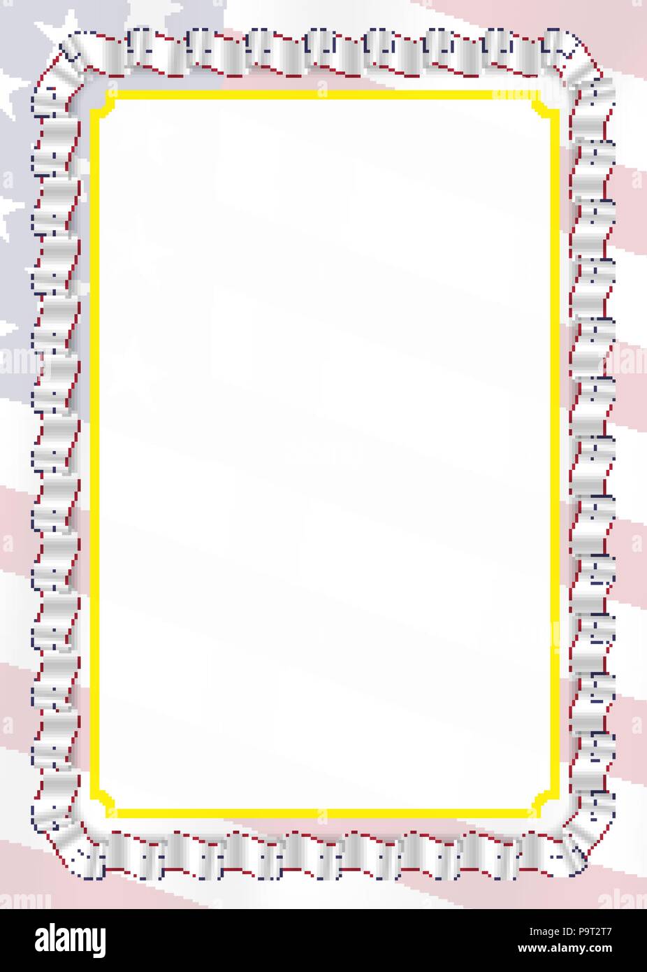 frame and border of ribbon with united states flag template united states flag template