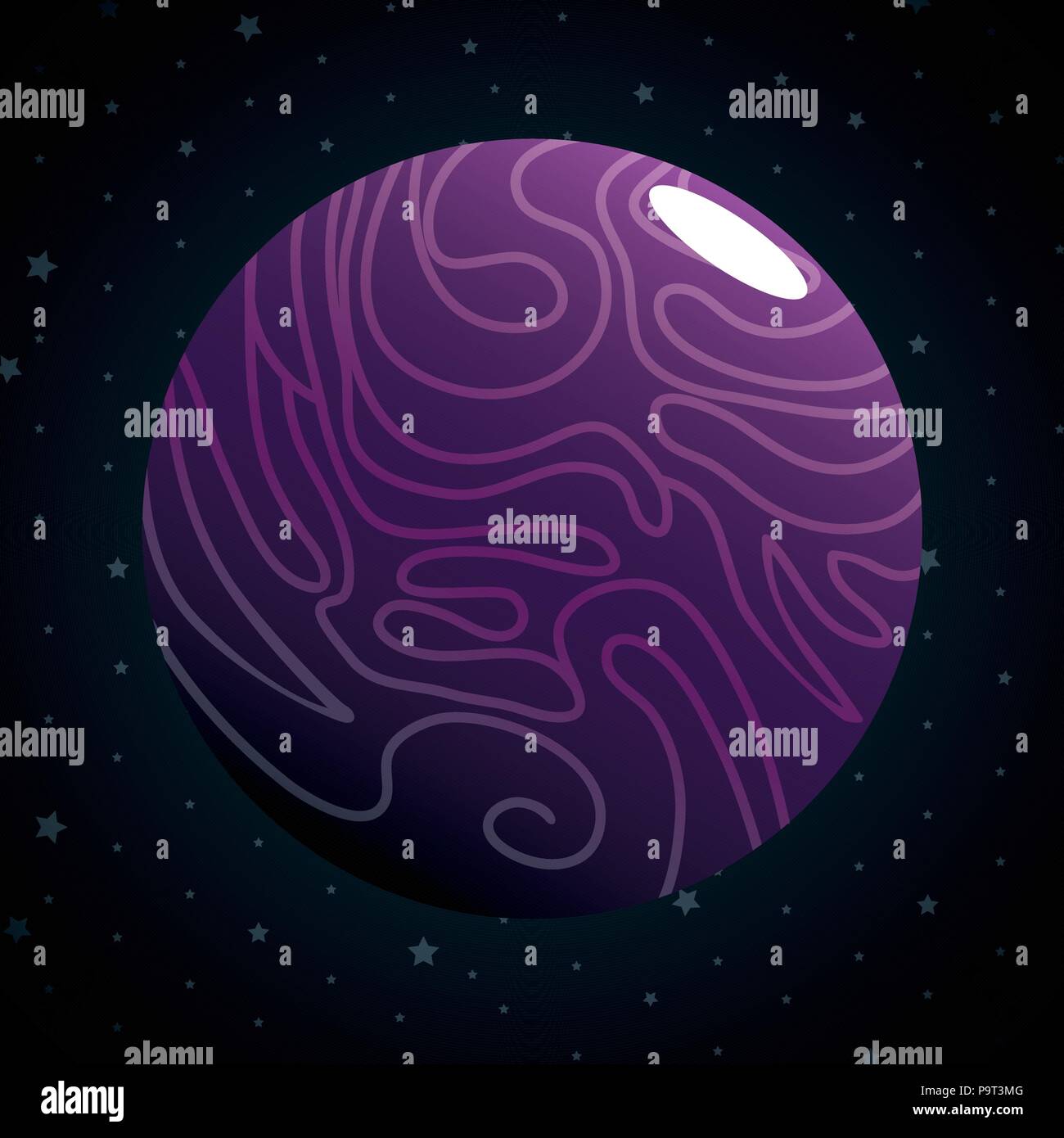 planet of the solar system scene vector illustration design Stock ...