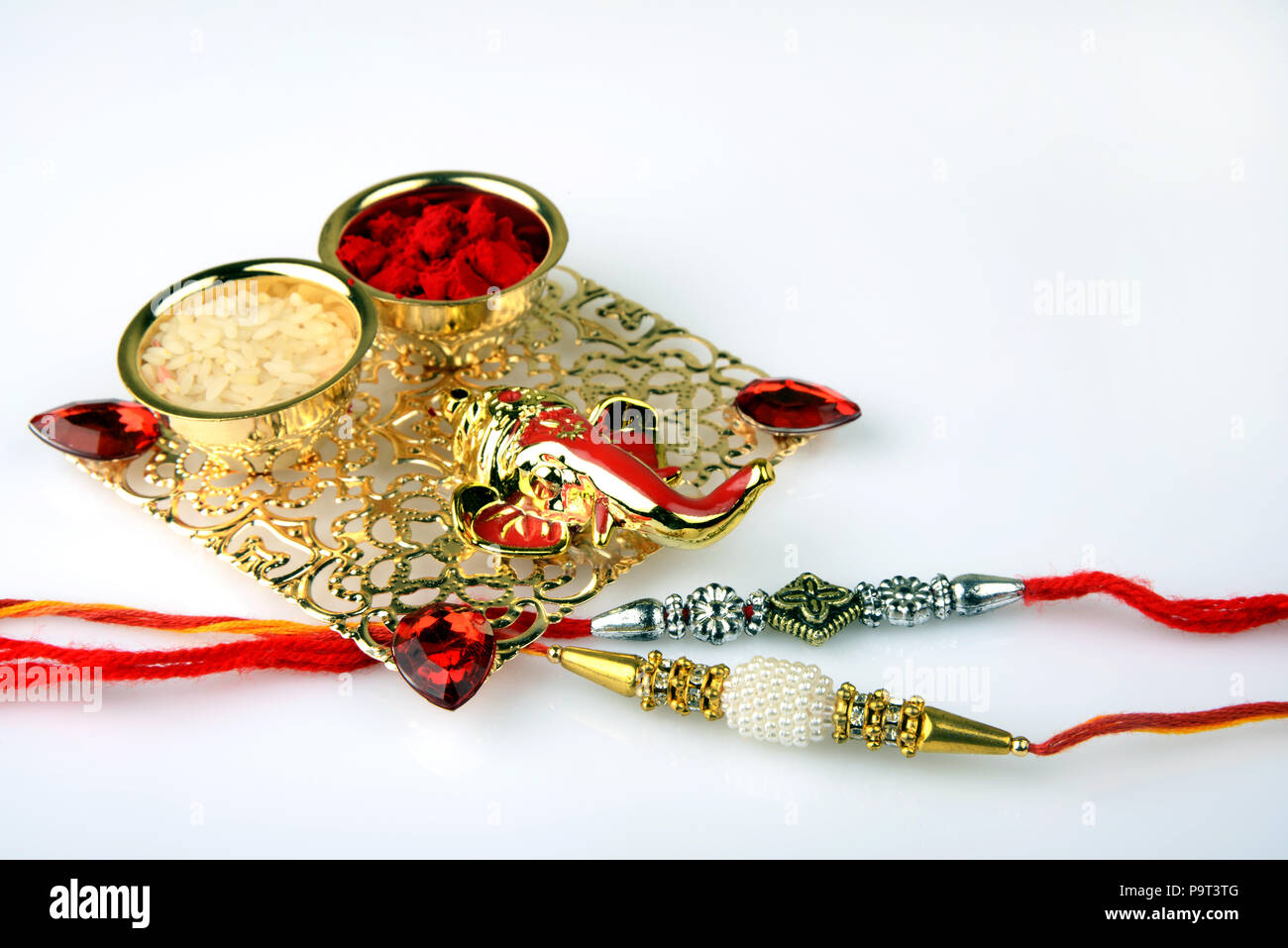 Raksha Bandhan an Indian festival for brothers and sisters Stock Photo