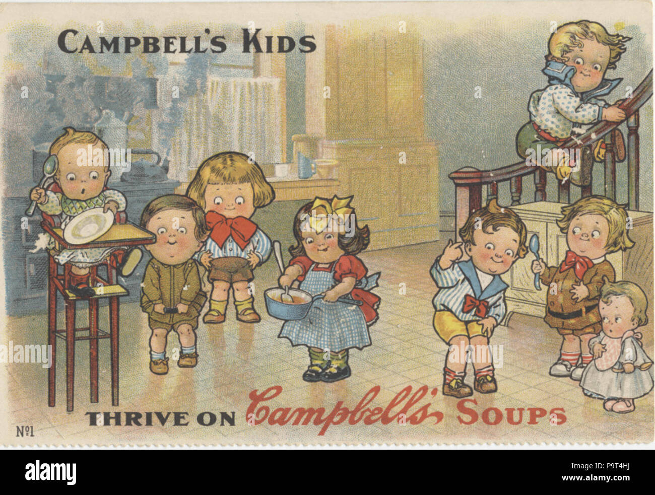 Vintage ads children hi-res stock photography and images - Alamy, image size:1300x983