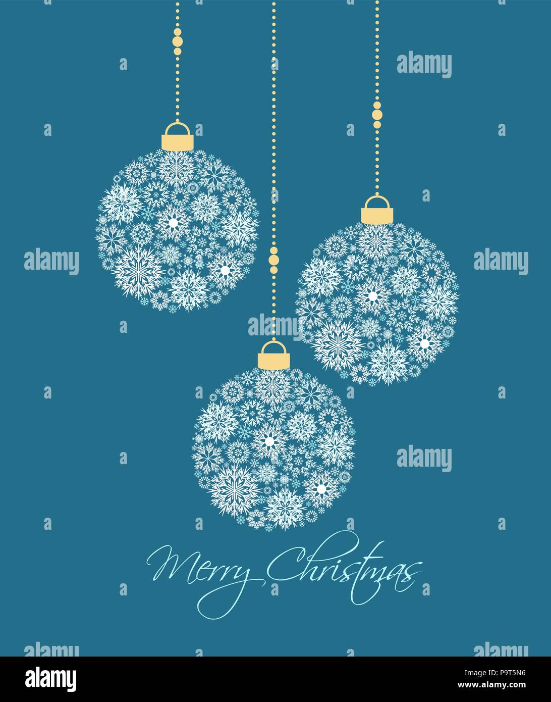 Christmas balls made from snowflakes vector illustration Stock Vector ...