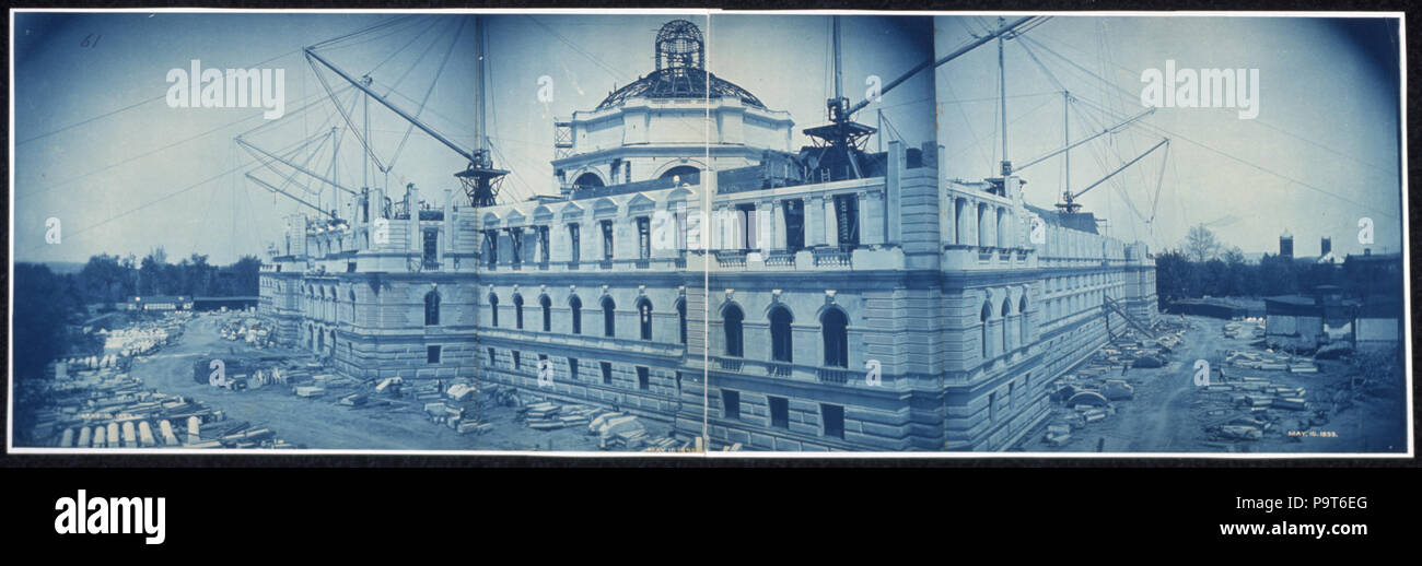 Library building construction workers hi-res stock photography and ...