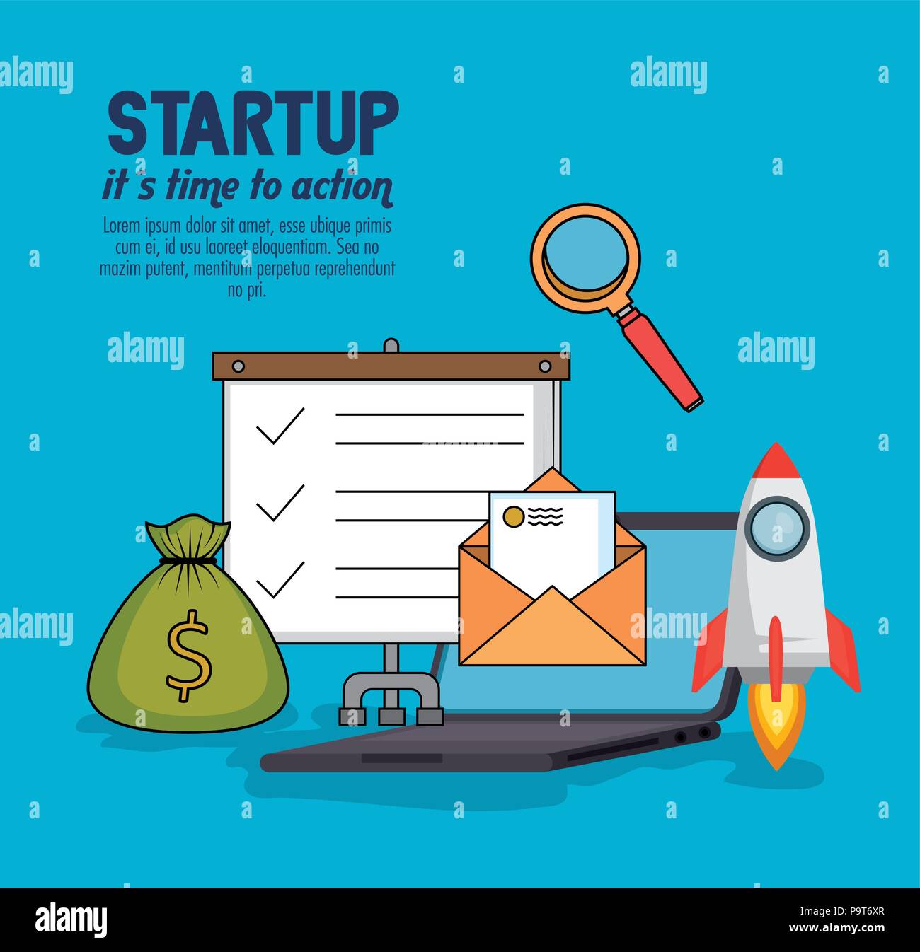 start up business set icons vector illustration design Stock Vector ...