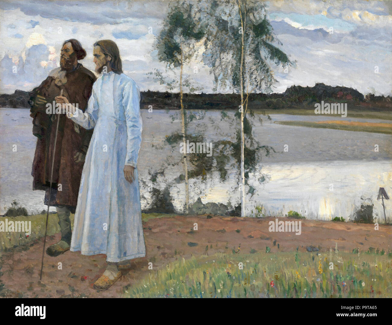 Nesterov Mikhail - By The Volga - Wanderer 1 Stock Photo - Alamy