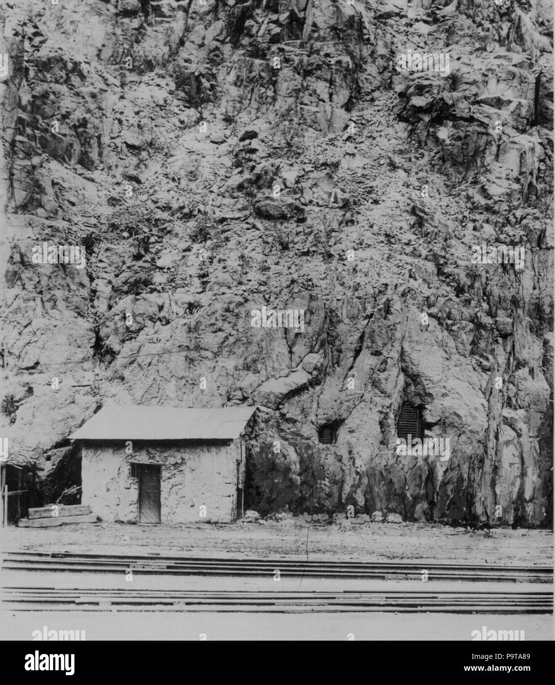 324 Clifton Cliff Jail Clifton Arizona Circa 1900 Stock Photo Alamy