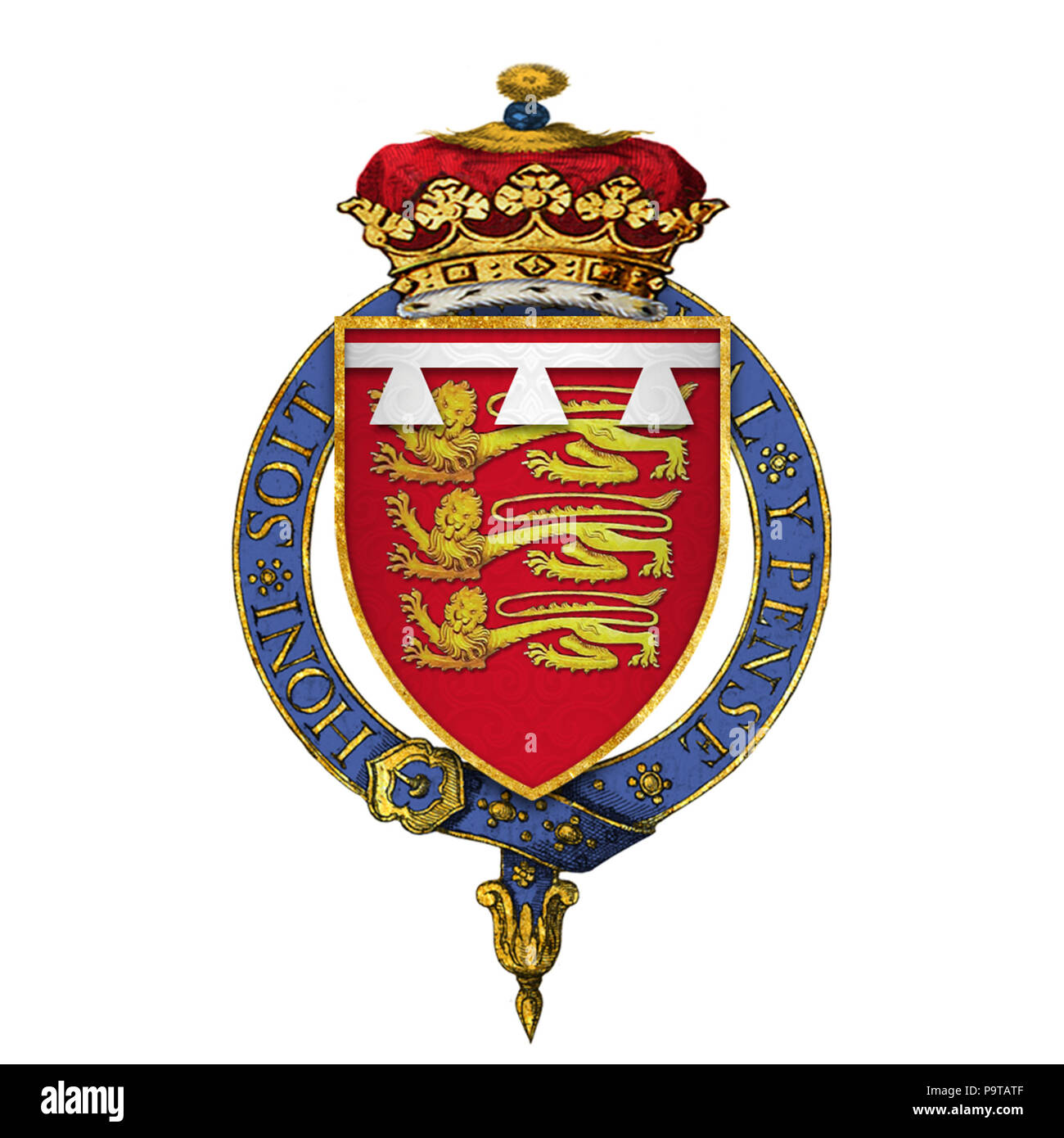 326 Coat of Arms of Sir John Mowbray, 3rd Duke of Norfolk, KG Stock Photo