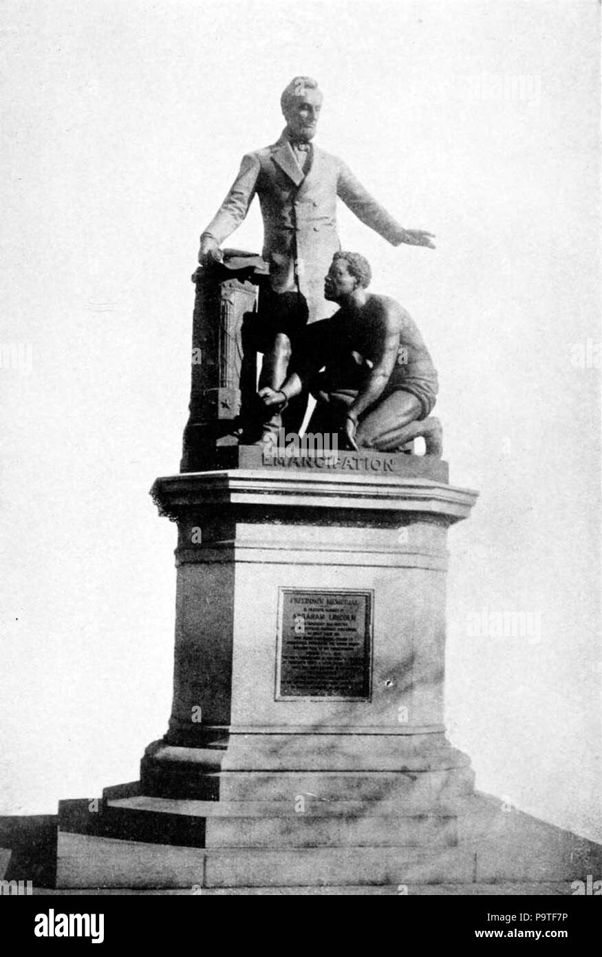 . English 'The Emancipator' bronze sculpture group by Thomas Ball in