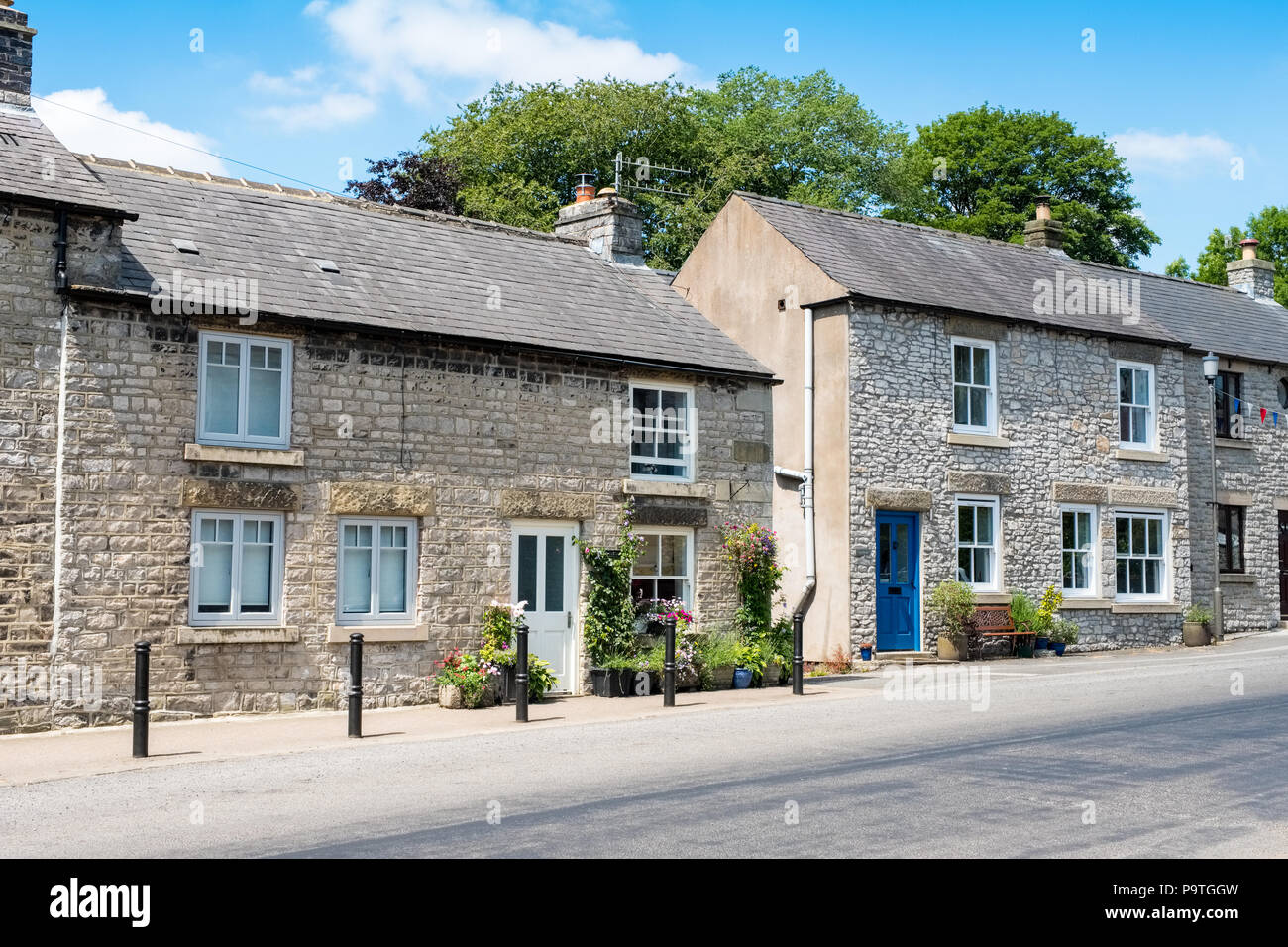 The Peak District village of Tideswell in Derbyshire, UK Stock Photo