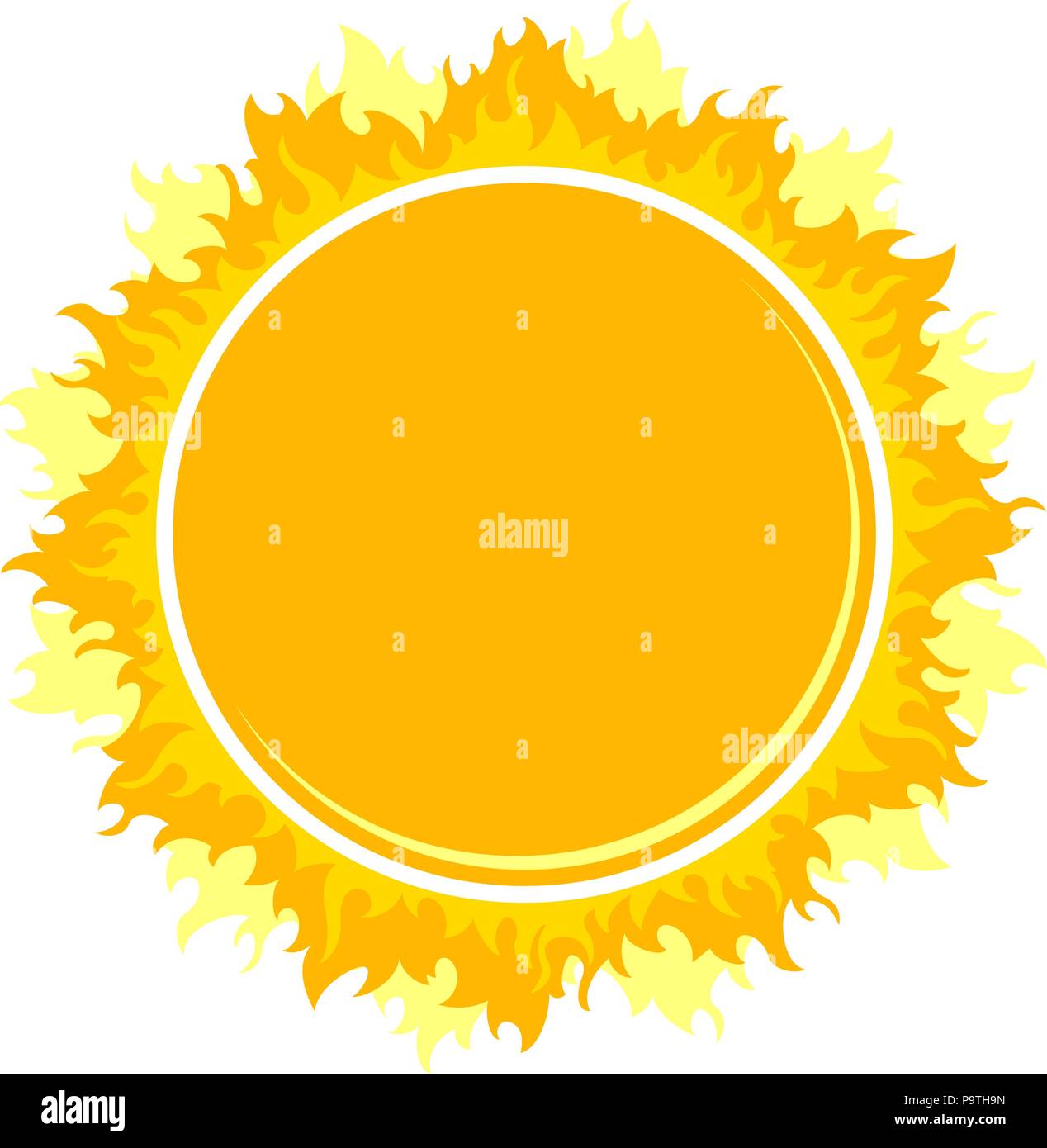Burning round frame Stock Vector