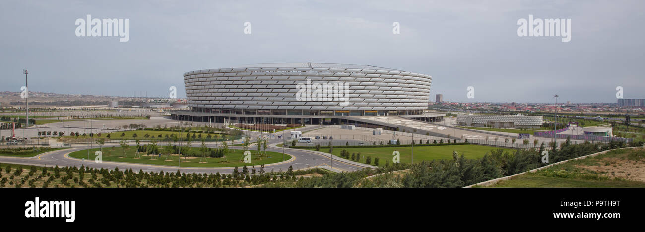 Construction of the 225,000-square-meter Stadium on a 650,000-square-meter site was completed in February 2015. The six-story, 65.7 meter structure ne Stock Photo