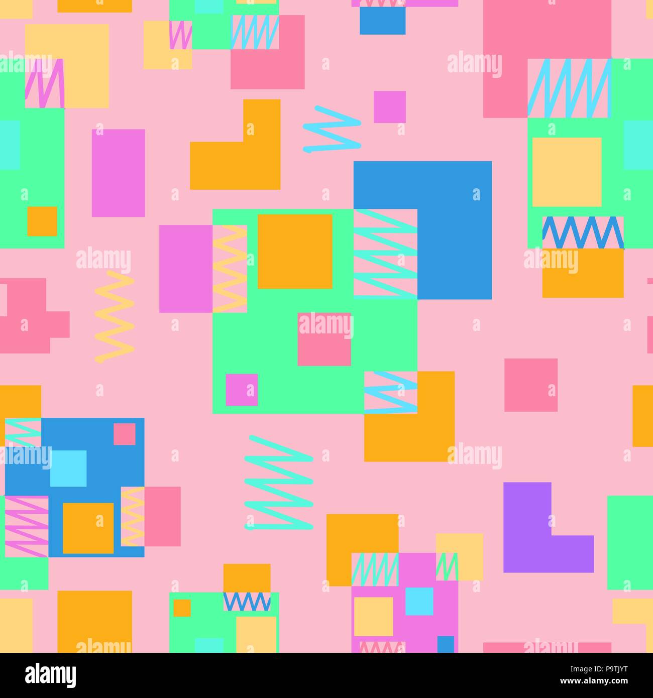 Seamless repeating background from various geometric shapes Stock ...