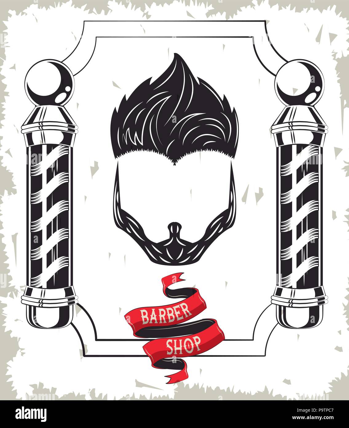 Barbershop Vintage Colorful Emblem With Retro Drawings Vector Illustration Graphic Design Stock Vector Image Art Alamy,Chibi Kawaii Cute Cats Drawings