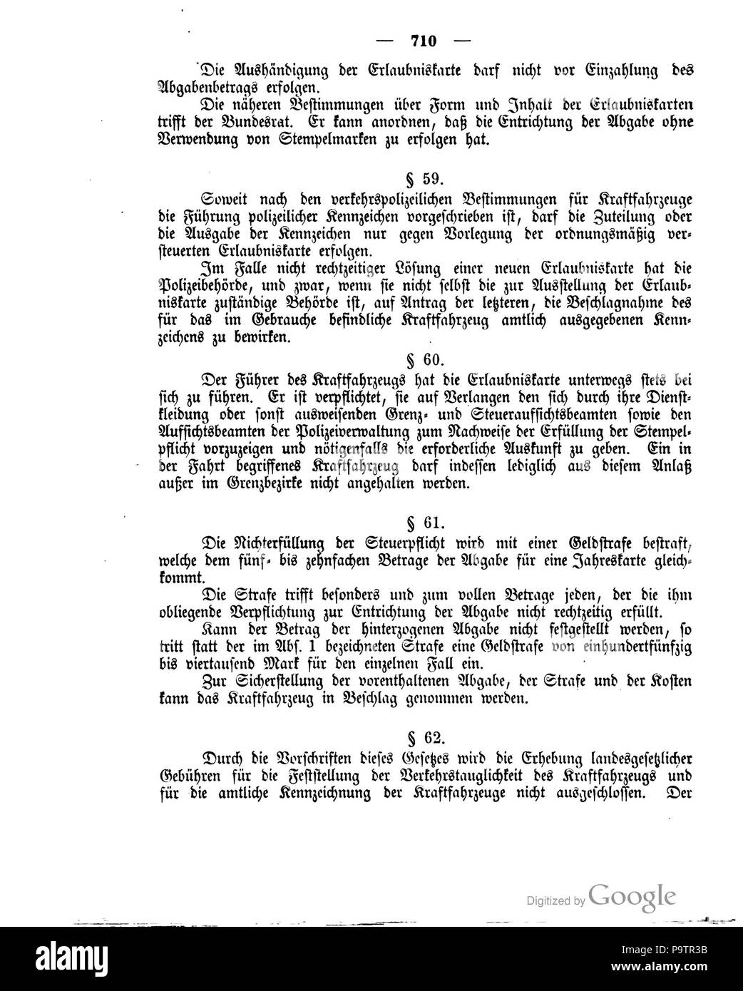 420 Deutsches Reichsgesetzblatt 1906 033 710 Stock Photo