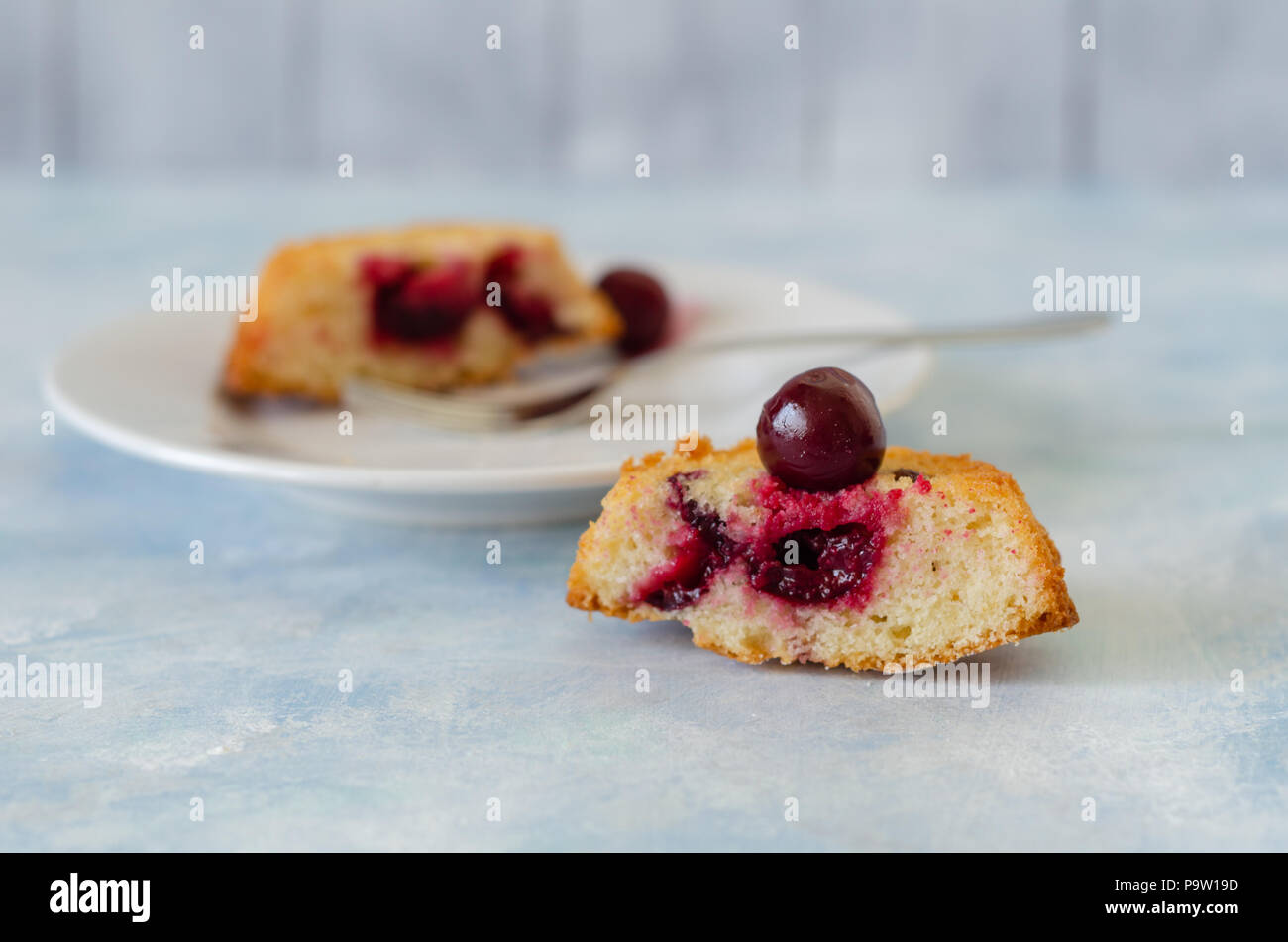 Iced Sponge Iced fruit cake slices white background hi-res stock photography and ...