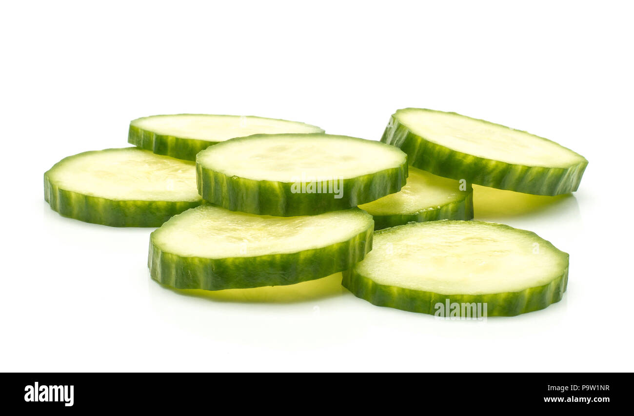 European cucumber ring slices (burpless, seedless, hothouse, gourmet ...