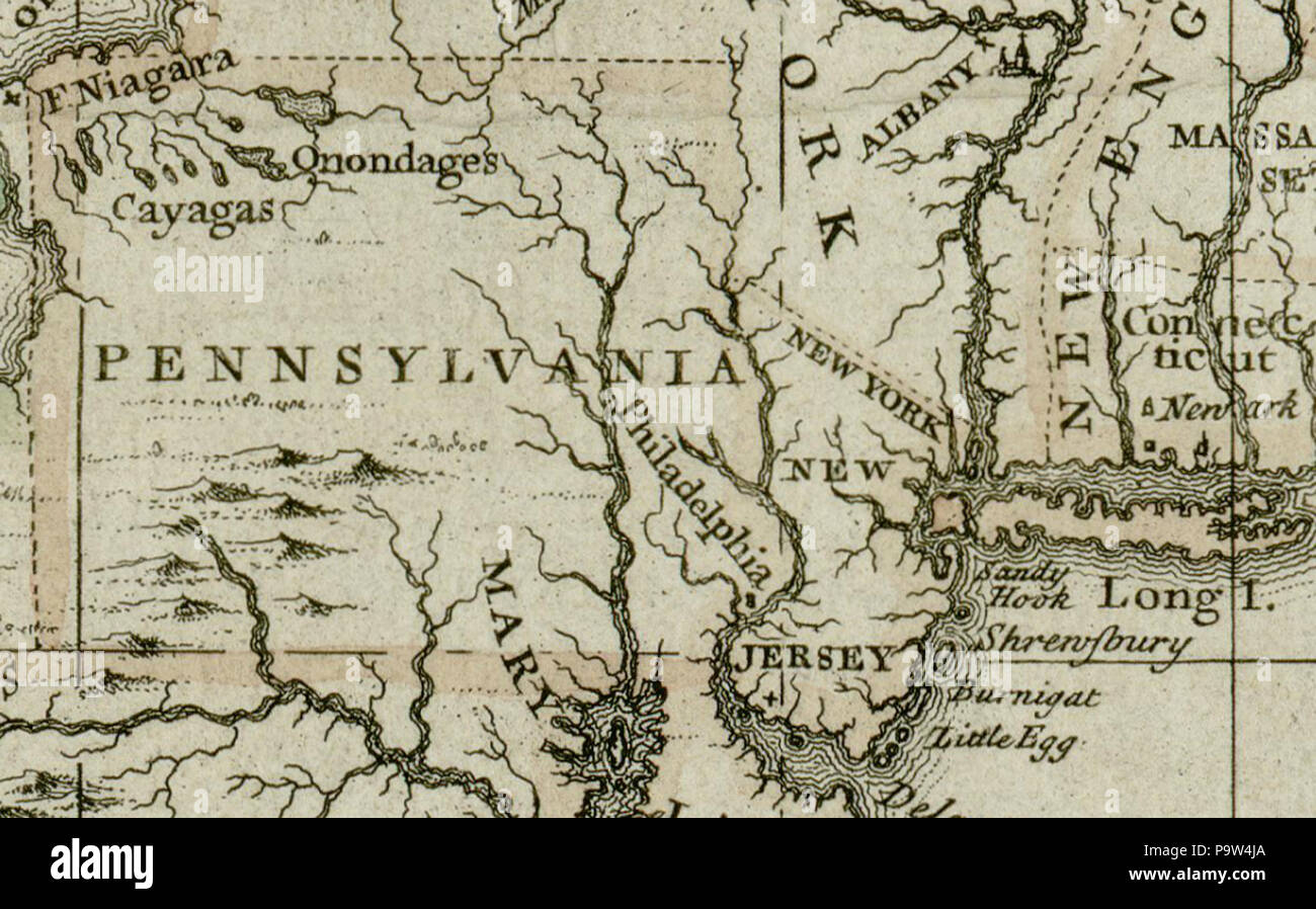 372 Darlington map of Pennsylvania 1680 Stock Photo Alamy