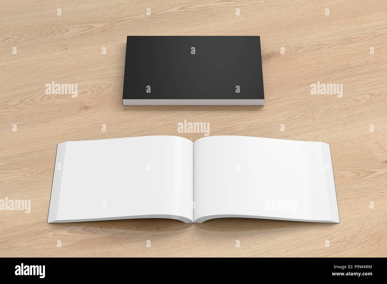 Blank Books Landscape, Horizontal Blank Notebook