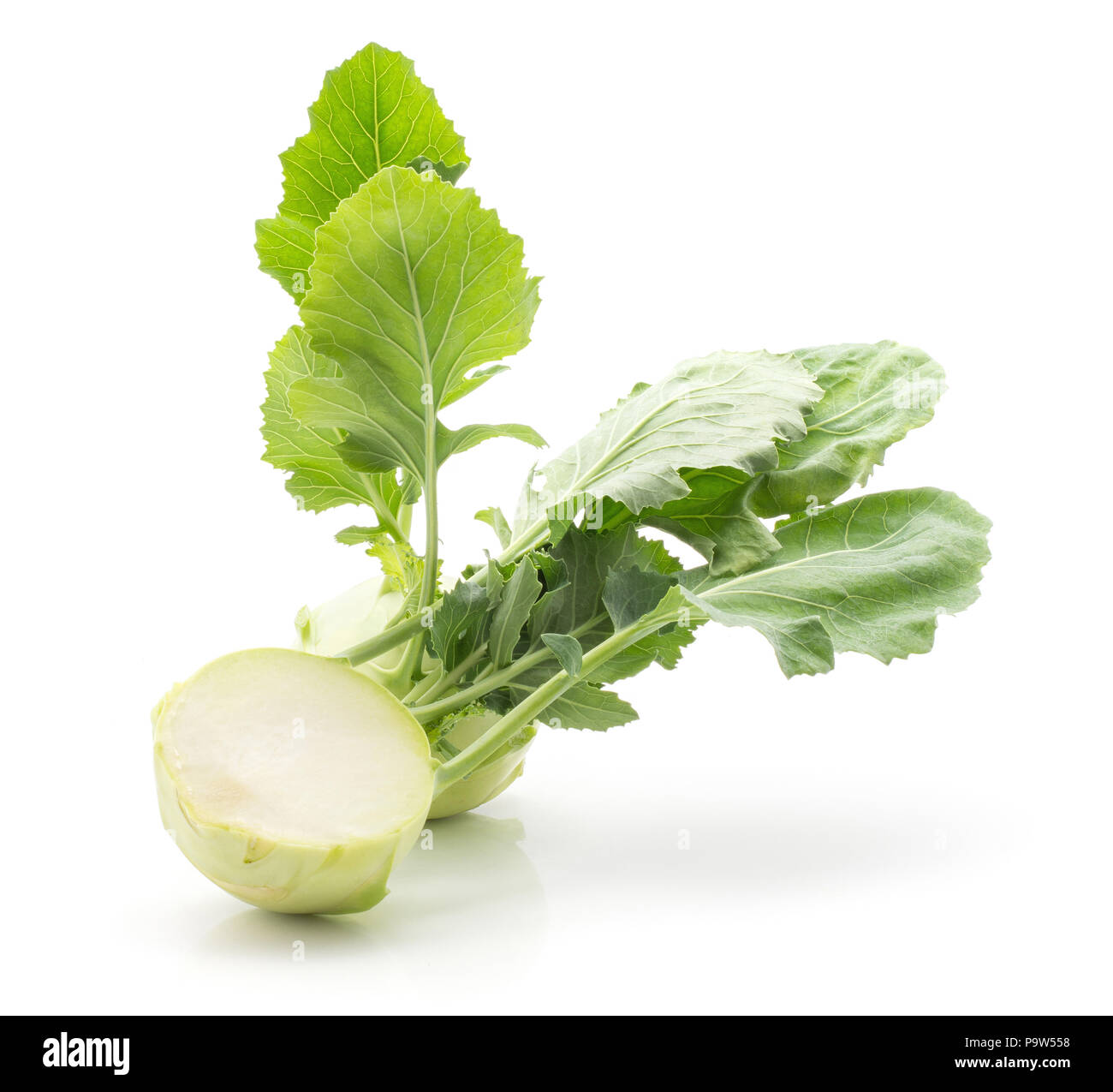 Kohlrabi (German turnip or turnip cabbage) one bulb and a half with