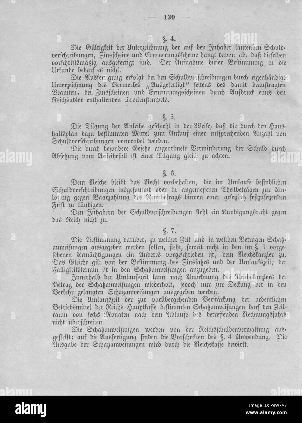 398 Deutsches Reichsgesetzblatt 1900 011 0130 Stock Photo