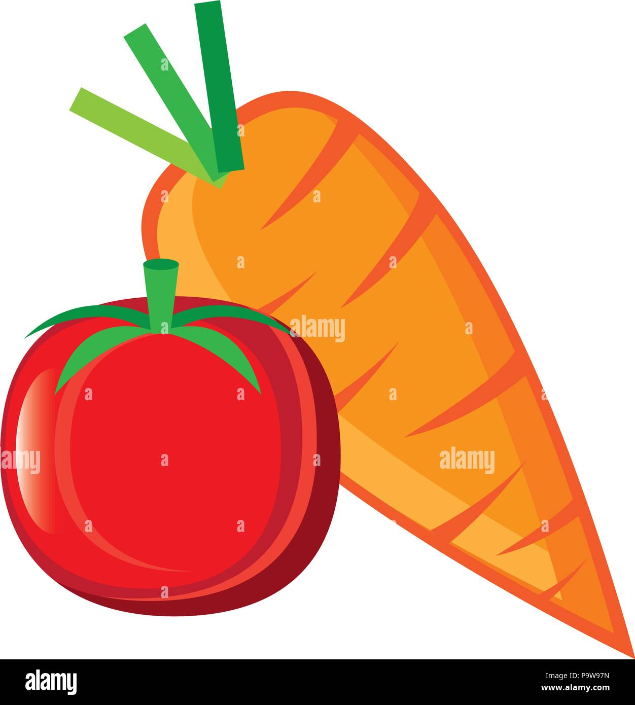 fresh tomato and carrot Stock Vector Image & Art - Alamy